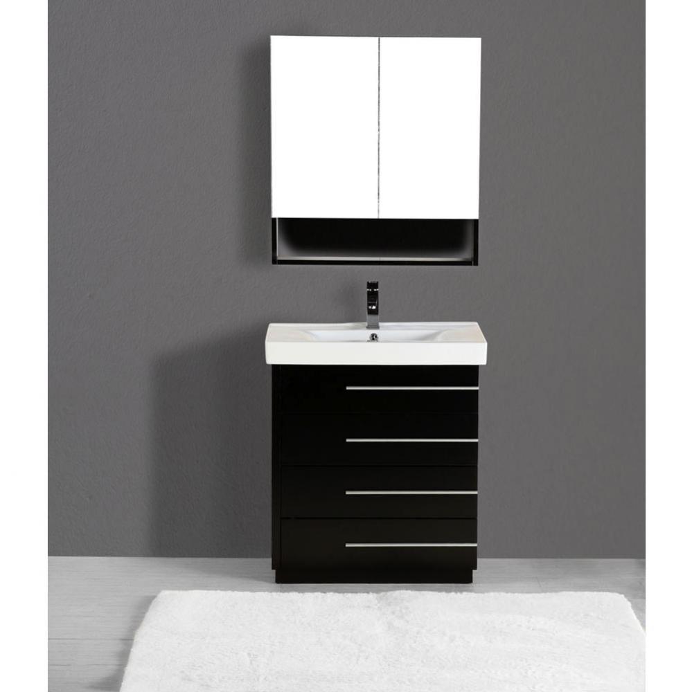 Carlo Vanity, Black, 30''